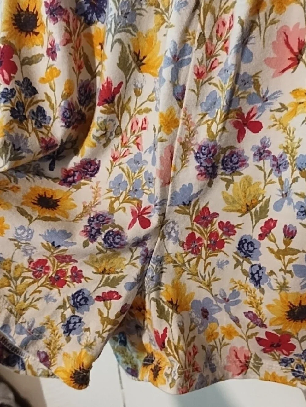 Very Cute Old Navy Girls Floral Sunflower Romper - Yellow, Blue, Red VGC XL